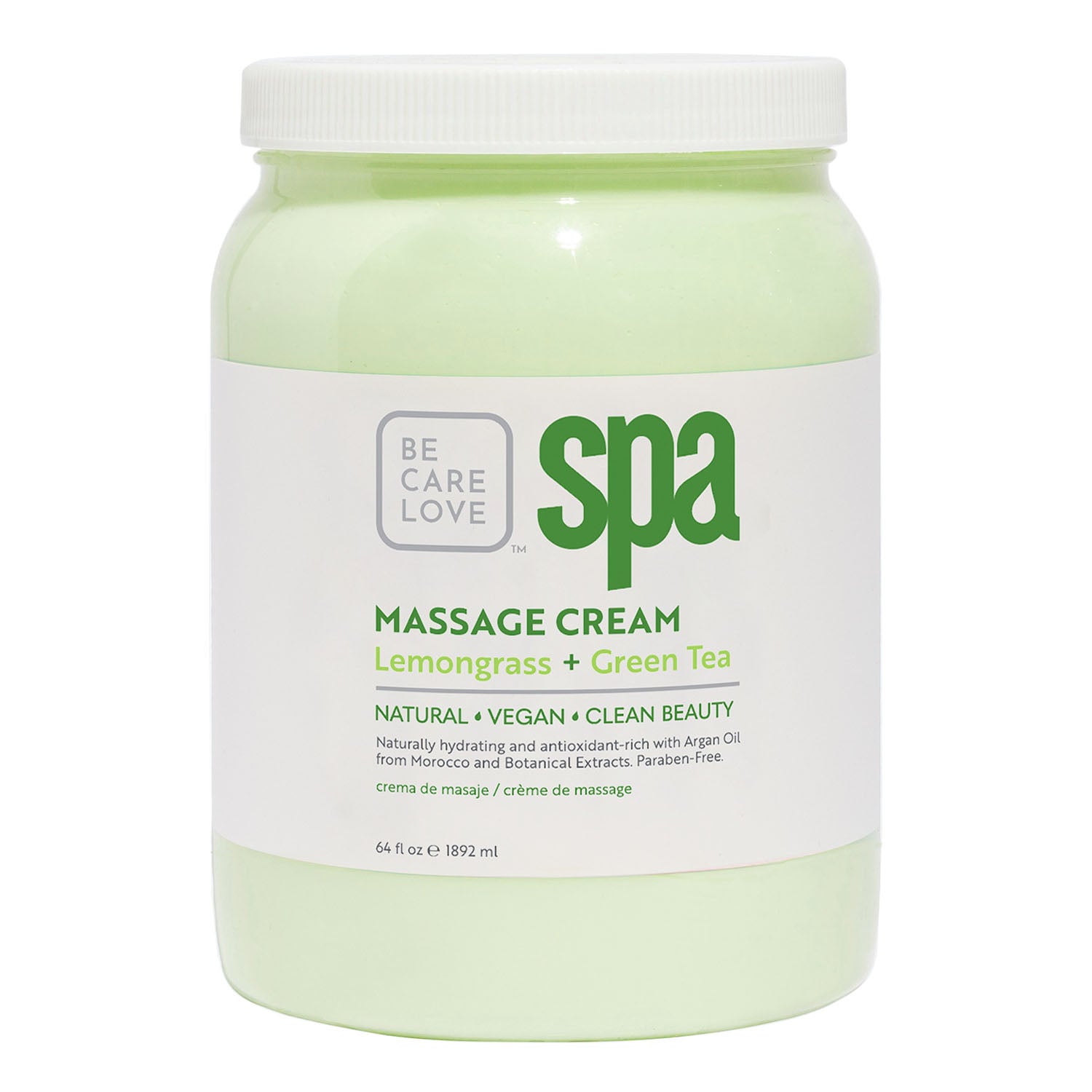 BCL SPA Massage Cream 64 oz - Lemongrass+Green Tea 50006 – NRU Beauty