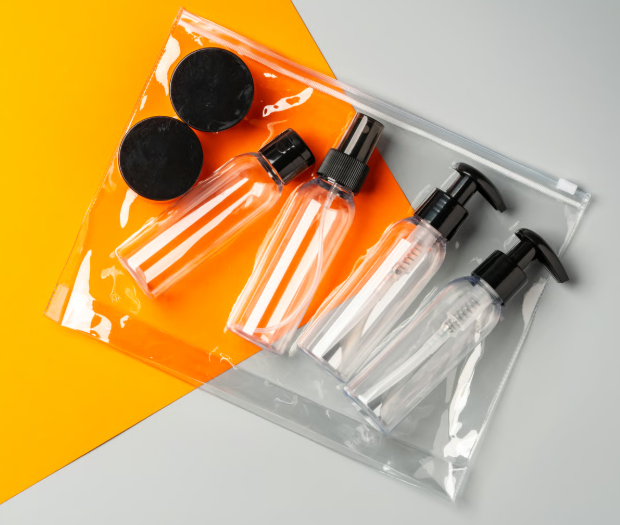 Empty Nail Salon Bottles Container