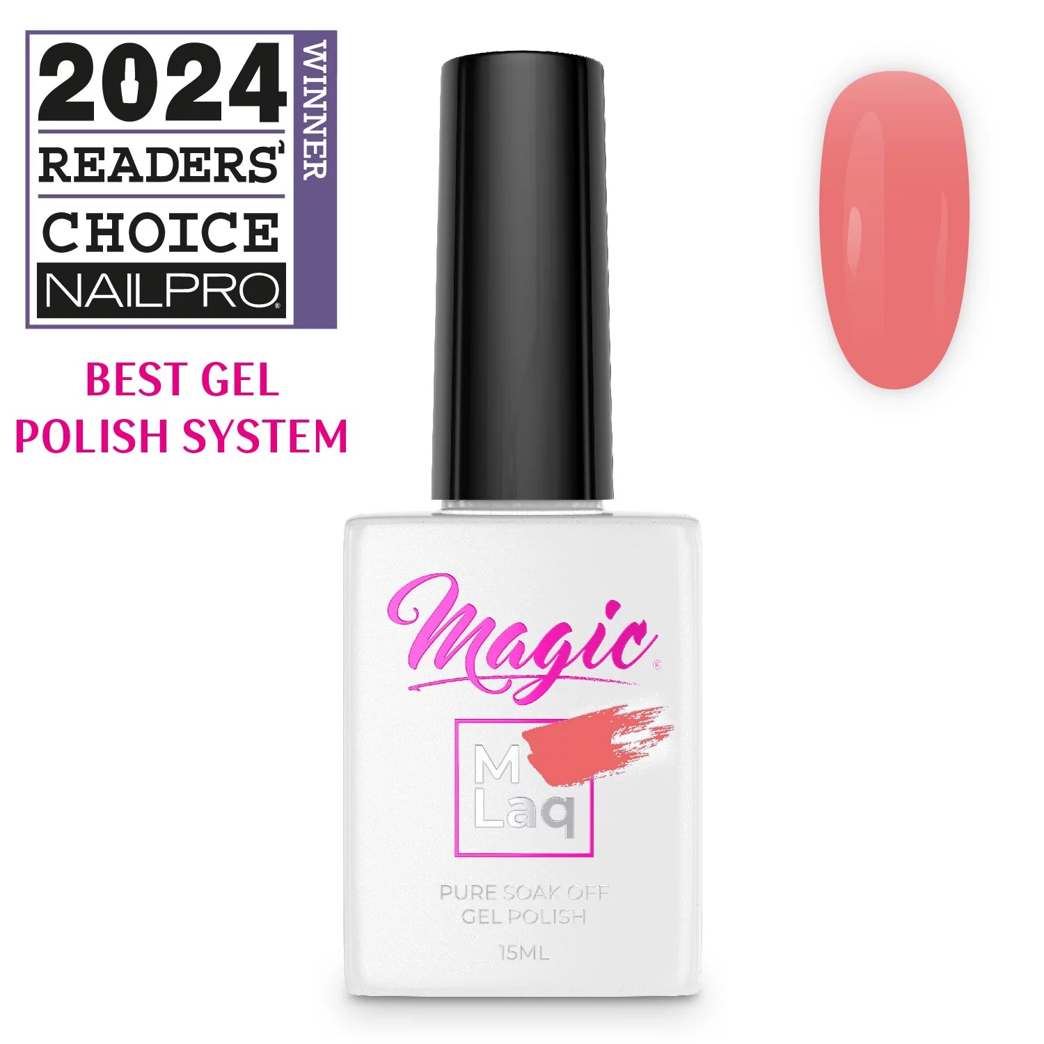 Magic Gel Polish MLaq 15 ml - Bare Peach #415