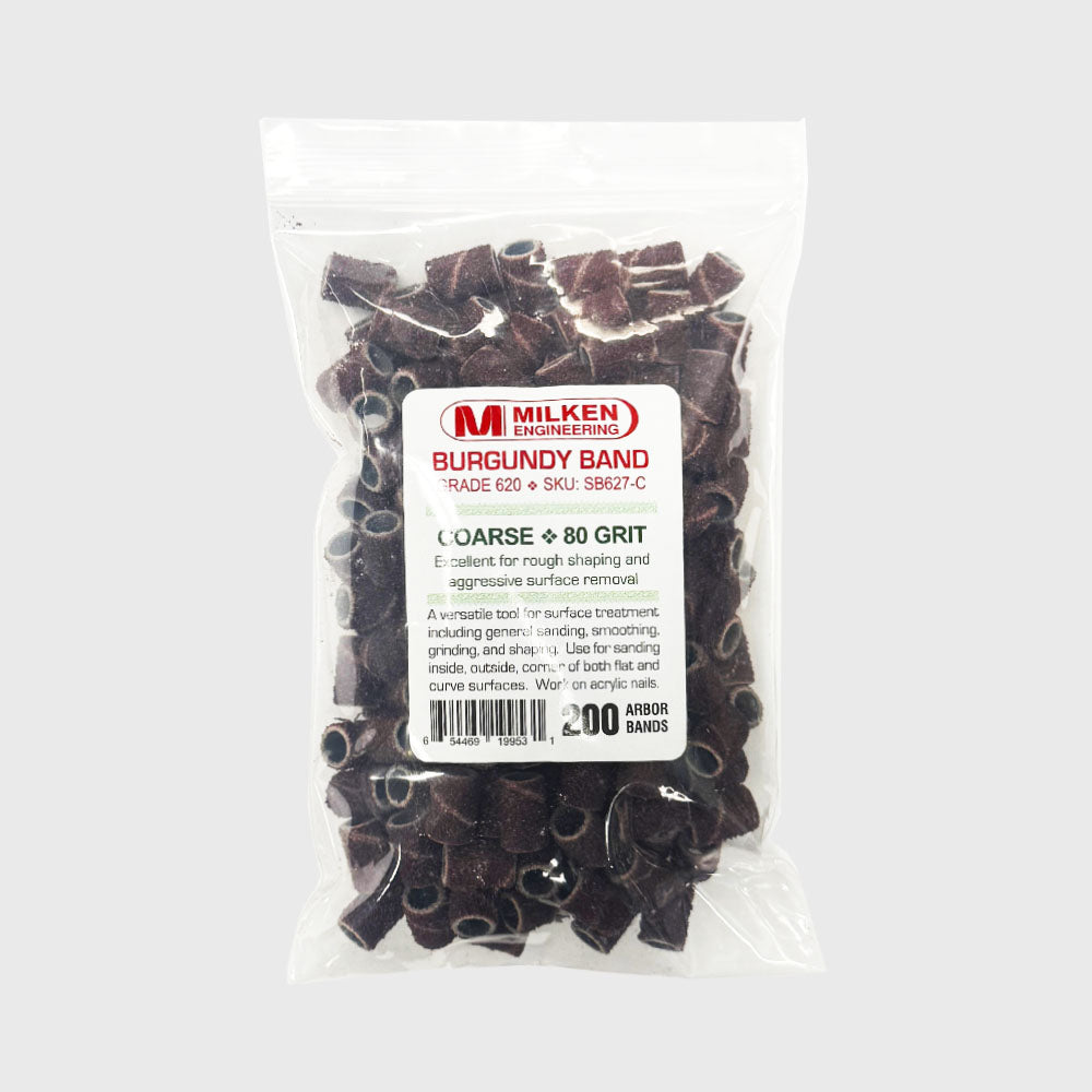 Milken Sanding Bands Burgundy 200-ct Coarse Grit 80 SB627-C