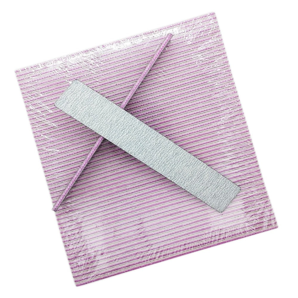 Nail File Jumbo Zebra 100/100 Washable Serrated Peach 24126