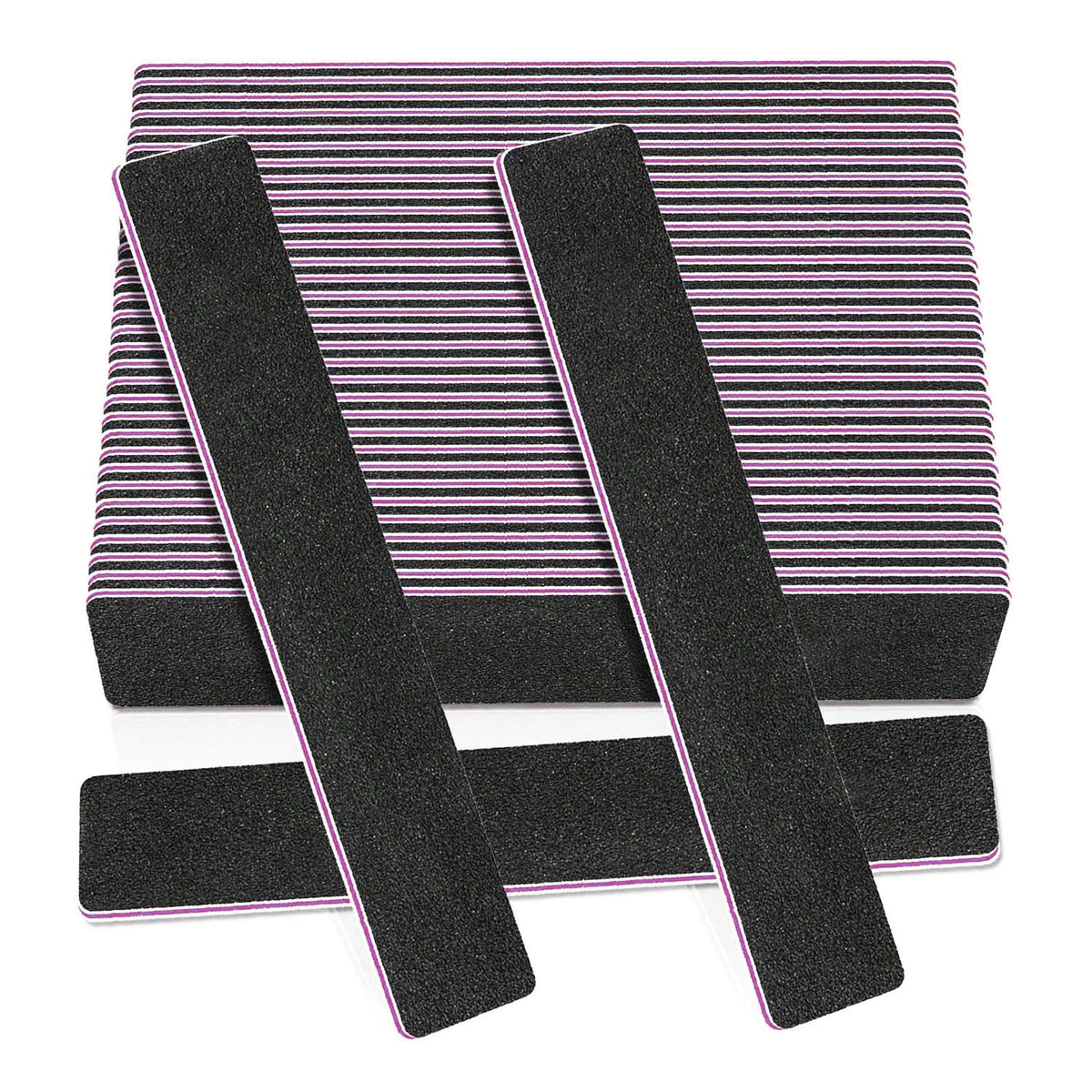 Dũa Móng Tay Cỡ Lớn Màu Đen 80/80 Răng Cưa Có Thể Rửa Sạch Lavender 24124
