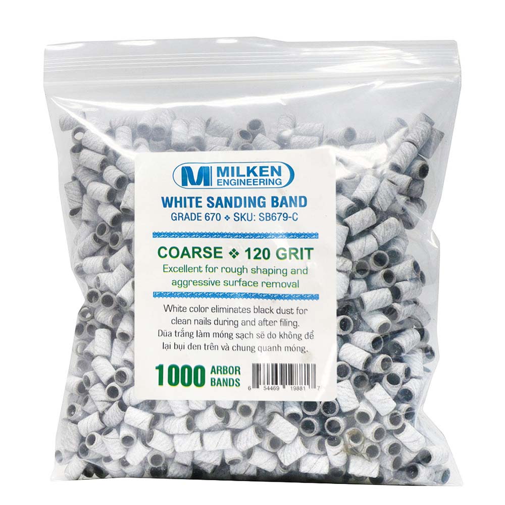 Milken 1000 White Sanding Band Coarse 120 Grit SB679C 19881