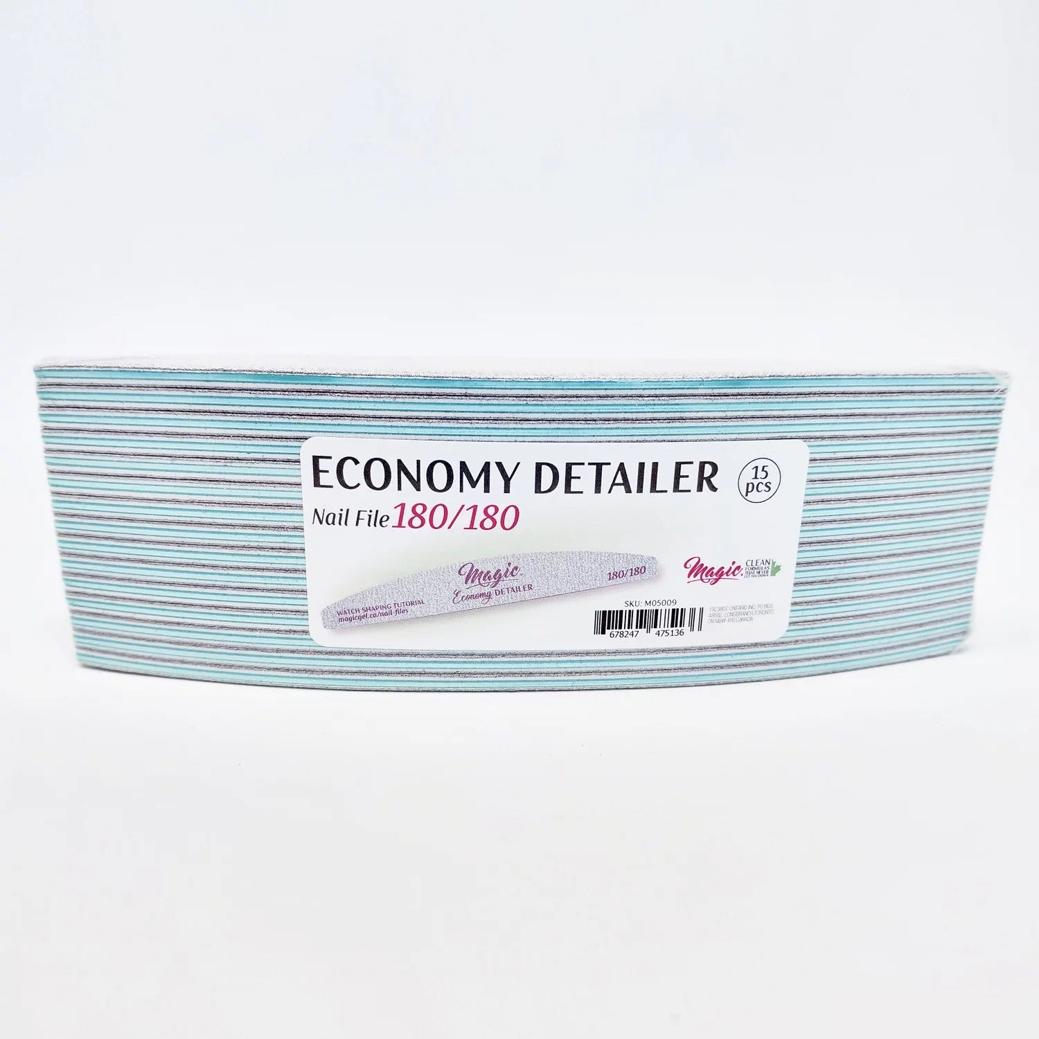 Magic Economy Detailer Zebra Nail File Grit 180/180 pack15