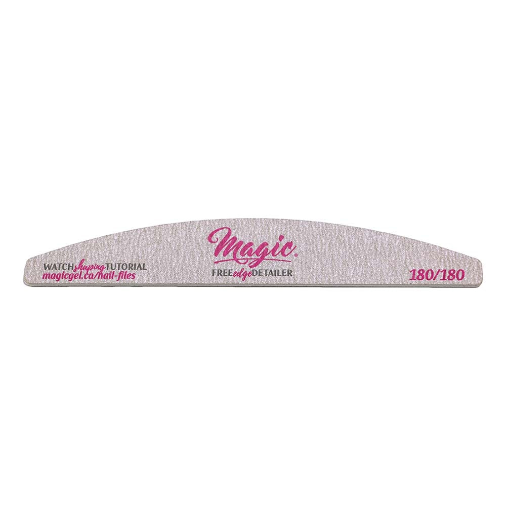 Magic Free Edge Detailer Nail File Zebra Grit 180/180