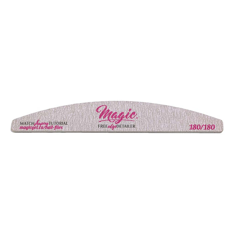 Magic Free Edge Detailer Nail File Zebra Grit 180/180