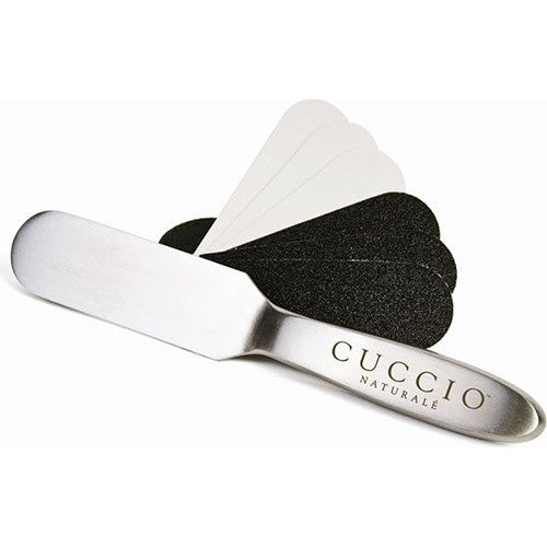 Lime à pédicure en acier inoxydable Cuccio avec papier abrasif 3206