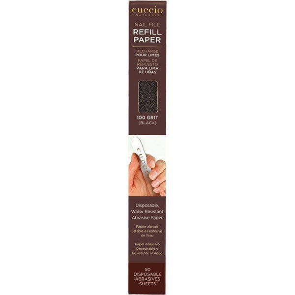 Cuccio Nail File Refill Paper 100 Grt Black 50 PK 15364