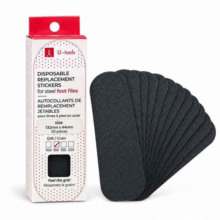 U-tools 50 Stickers For Foot File 1 mm 150 Grit #1603