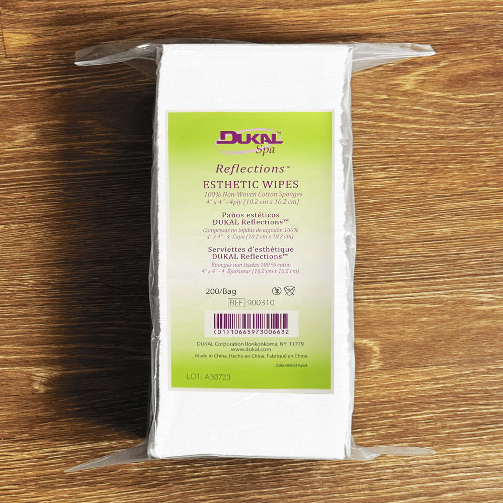 Dukal Reflections Esthetic Wipes 4"x4" 4Ply 200ct. #900310