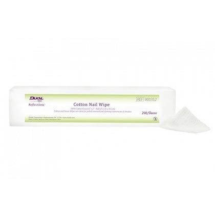 Dukal Reflections Cotton Nail Wipe 2"x2" 8Ply 200pcs #900352