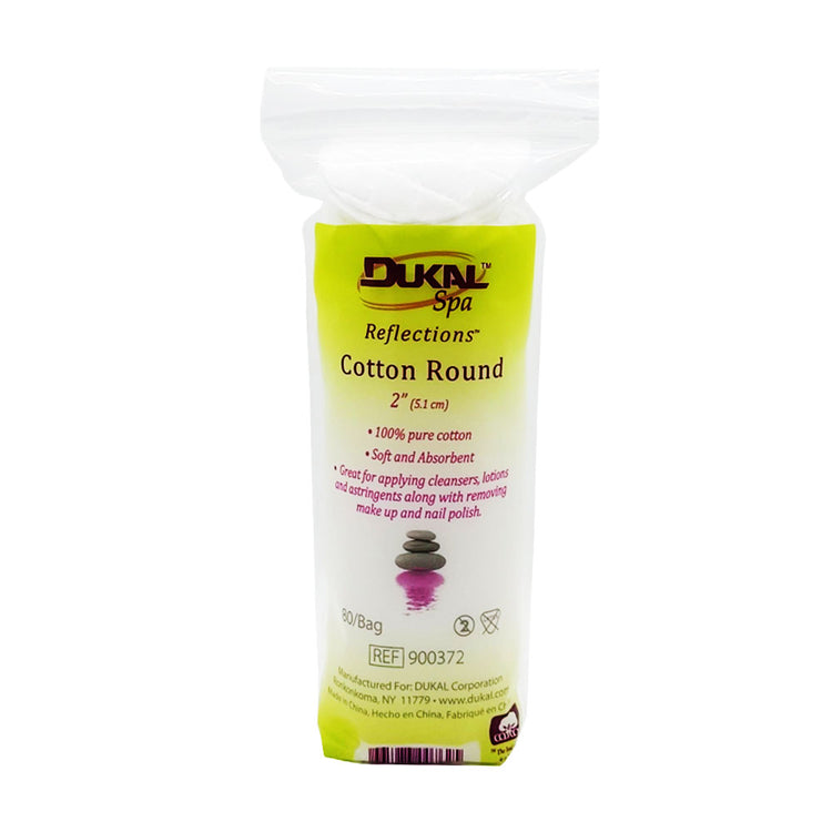 Dukal Reflections Cotton Rounds 2" (5.1 cm) 80ct. #900372