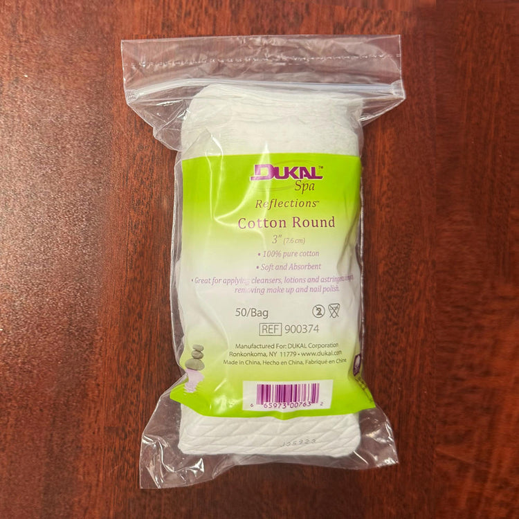 Dukal Reflections Cotton Rounds 3" (7.6 cm) 50/Bag #900374