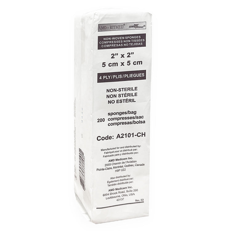 Medicom Non-Woven Sponges 2x2IN 4Ply A2101-CH 50480