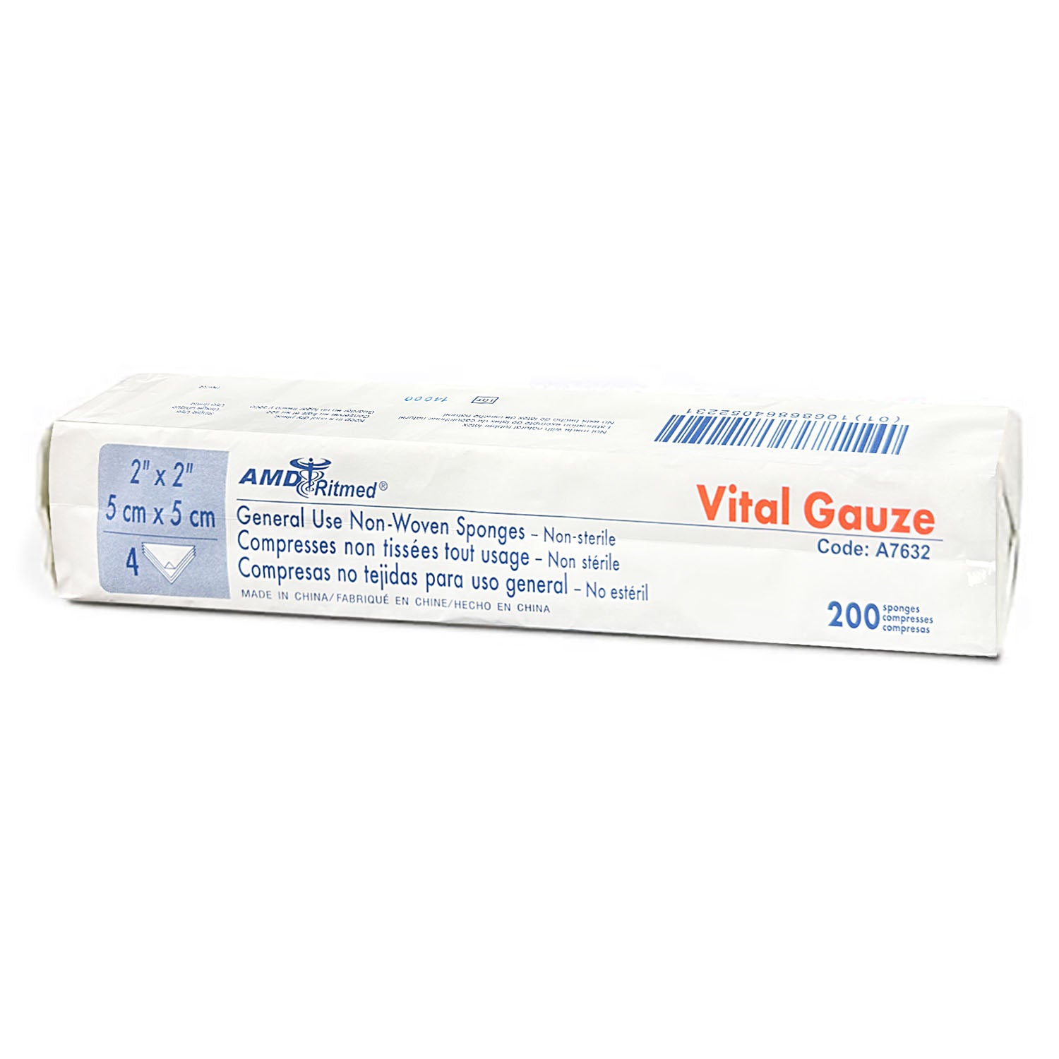 Medicom Vita Gauze Non-Woven Sponges 2x2IN 4Ply A7632