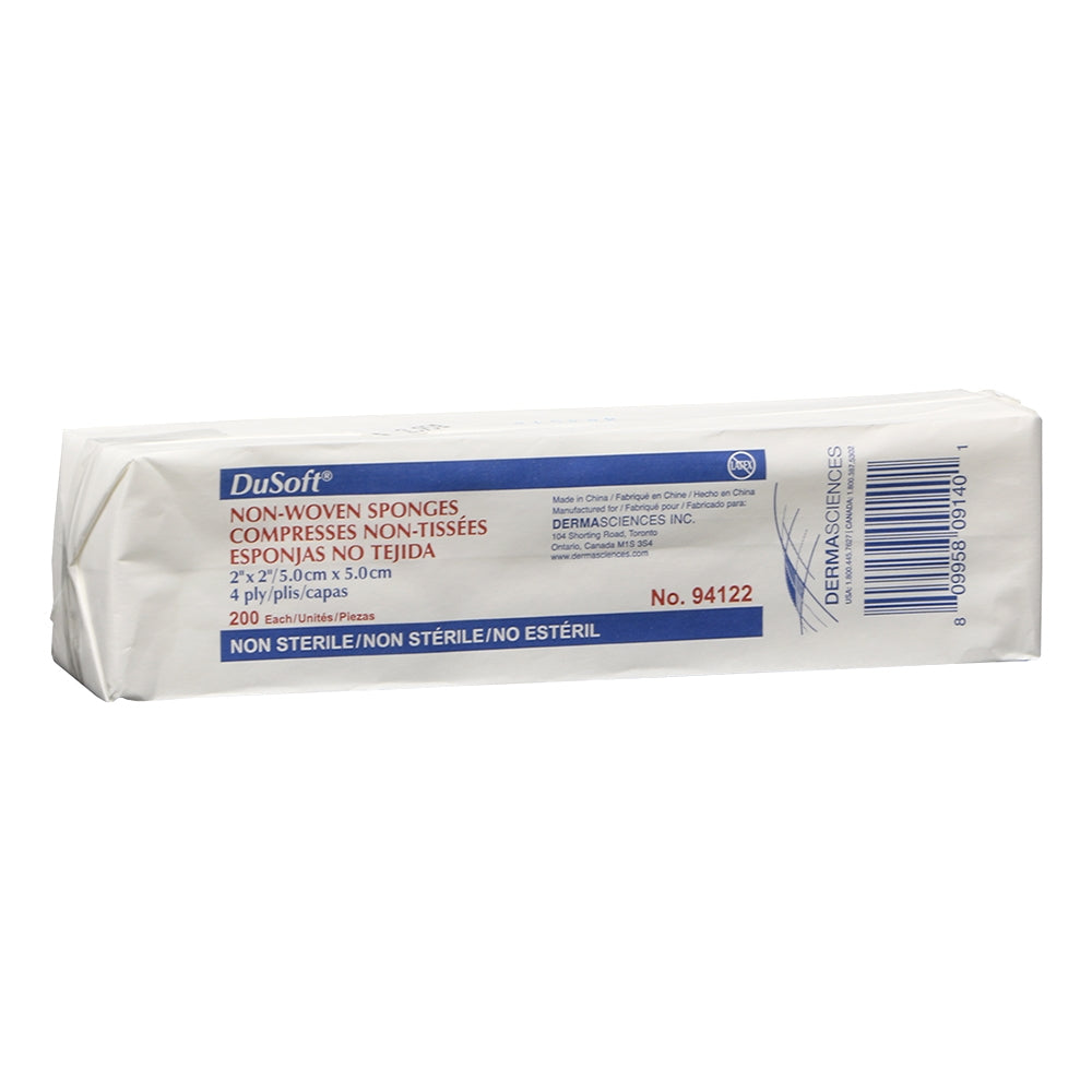 DuSoft Non-Woven Sponges 2"x2" 4 Ply, 200 ct. - 94122