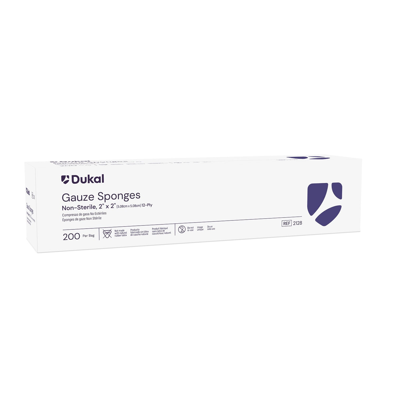 Dukal Non-Sterile Gauze Sponges 2"x2" 12-Fly 200ct. #2128