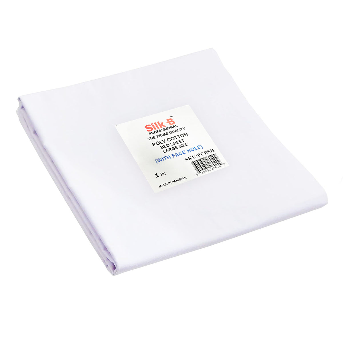 Silk-B Poly Cotton Bed Sheet With Face Hole 52"x90" 26020