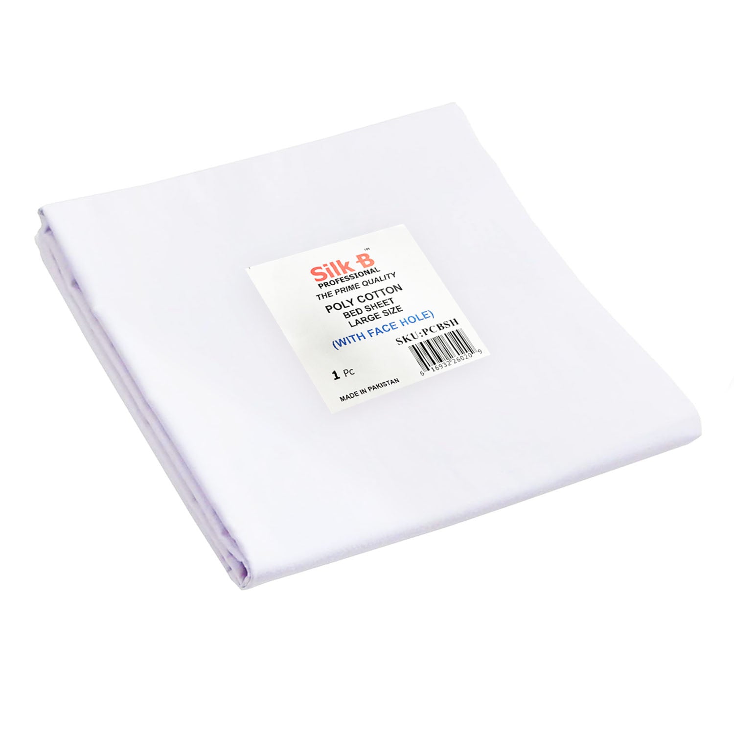 Silk-B Poly Cotton Bed Sheet With Face Hole 52"x90" 26020
