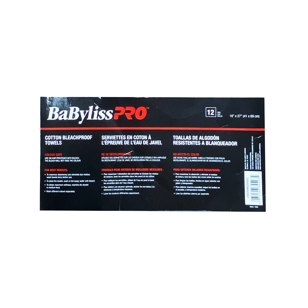 BaBylissPRO Cotton Bleachproof Towels Grey DZ BESTOWELCGYUCC