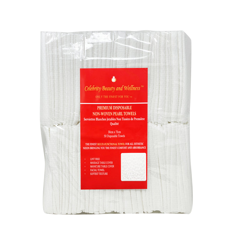 Disposable Non-Woven Pearl Towels White 50Pcs CSP19 00019