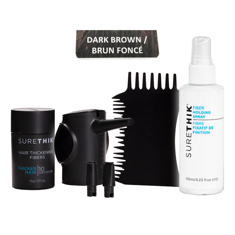Surethik Hair Thickening Fibers 4Pcs Kit Dark Brown 00120