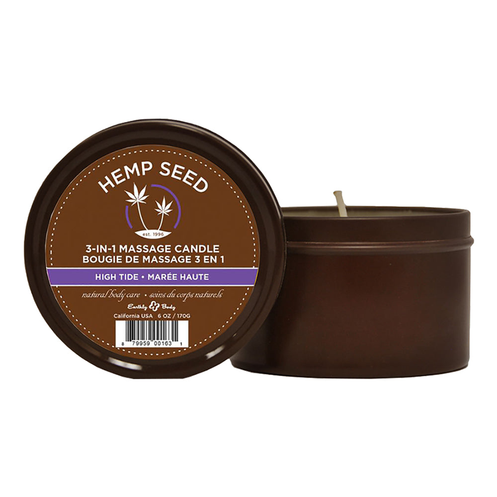 Earthly Body H/S 3-In-1 Massage Candle 6oz High Tide HSC053
