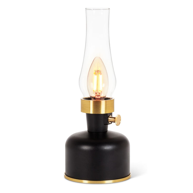 Abbott Lantern LED Lamp with Chimney 10.5"H - Black 54678