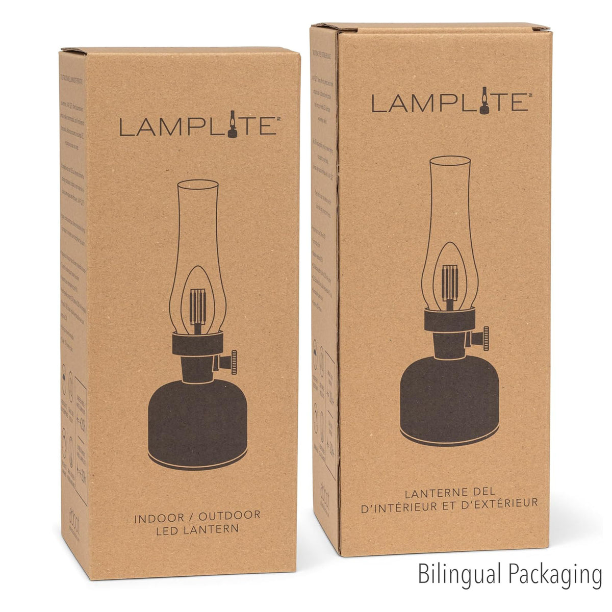 Abbott Lantern LED Lamp with Chimney 10.5"H - Black 54678