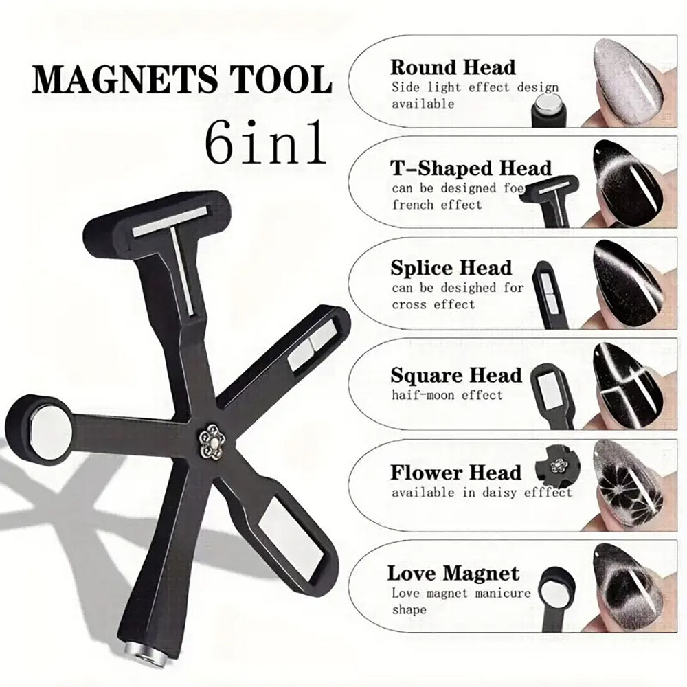 Nam châm mắt mèo đa năng 6in1 đen 79921