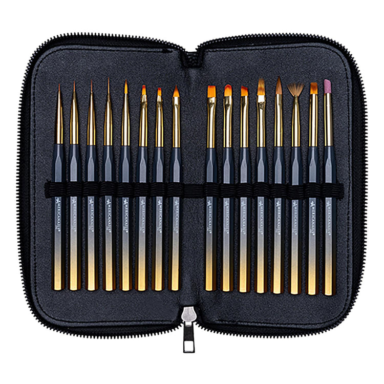 Americanails Pro-Series Nail Art Brush Collection 16ct 01092