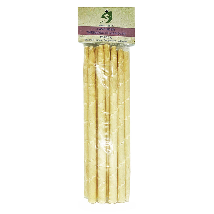 White Egret Family Lavender Therap Candles 12Pk 02150