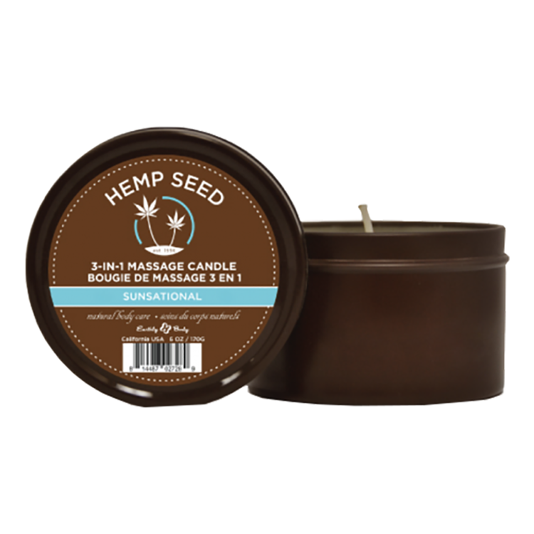 Earthly Body 3-In-1 Massage Candle 6oz - Sunsational HSC046