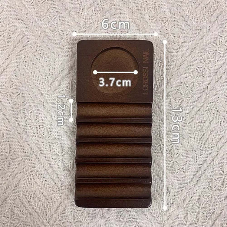 Wooden Multifunctional Nail Art Pen Holder Set Dark 76112