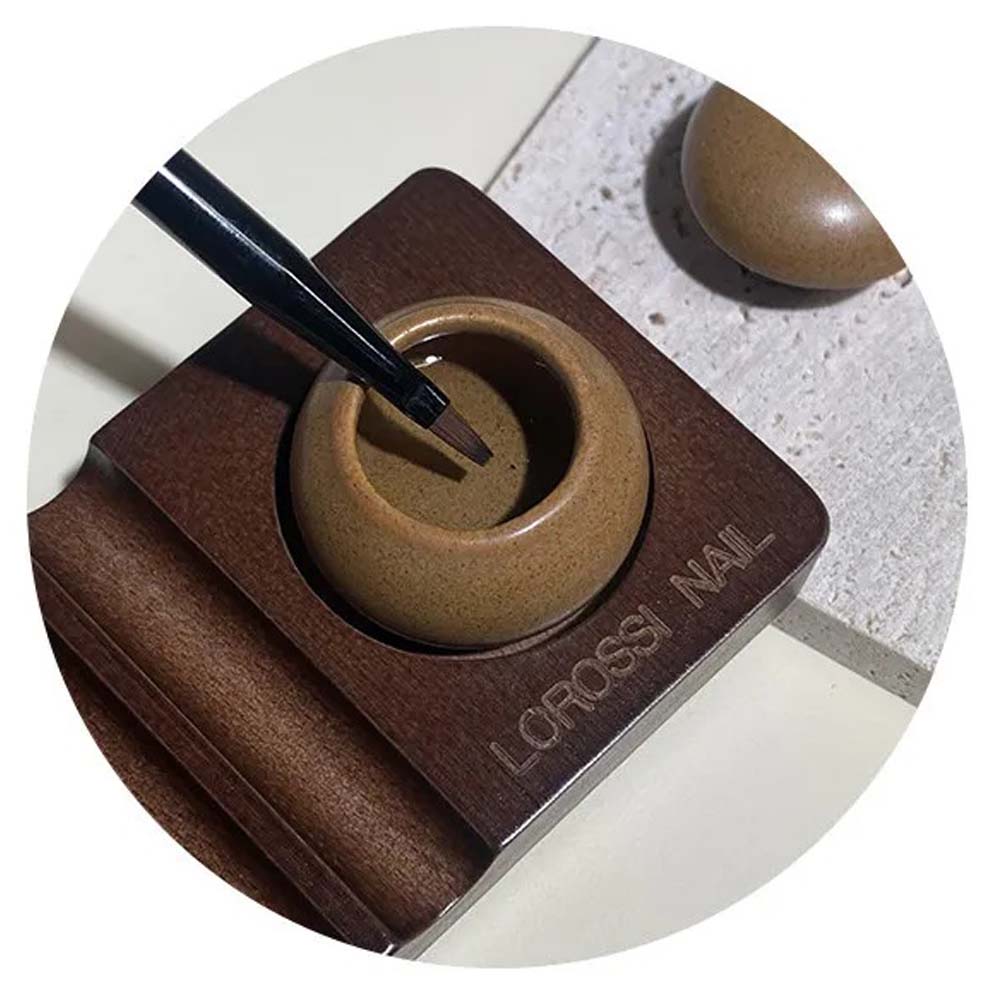Wooden Multifunctional Nail Art Pen Holder Set Dark 76112