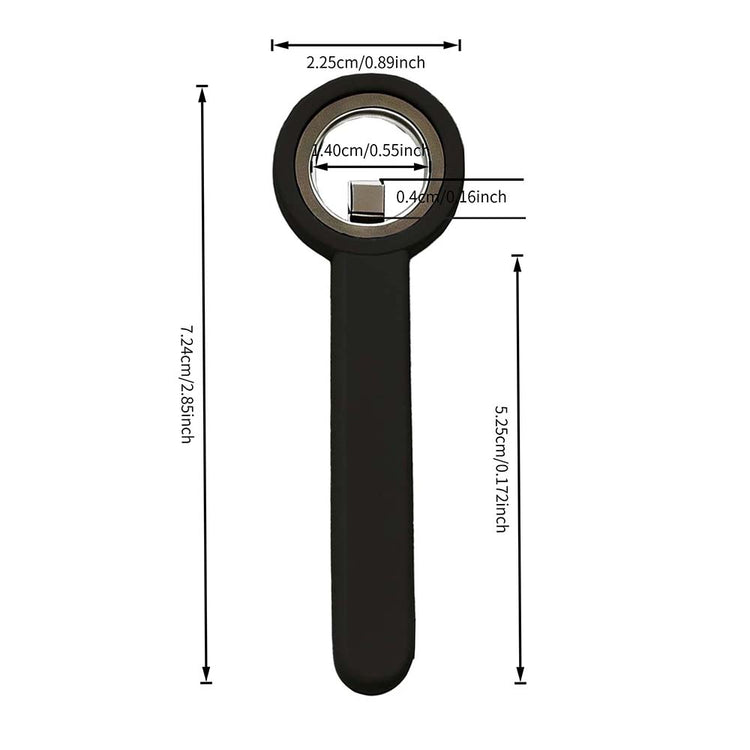 3-Second Hollow Cat Eye Power Ring Magnet Black 10084