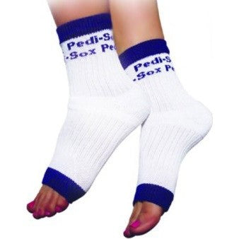 Original Pedi-Sox White/Blue Trim PS-109