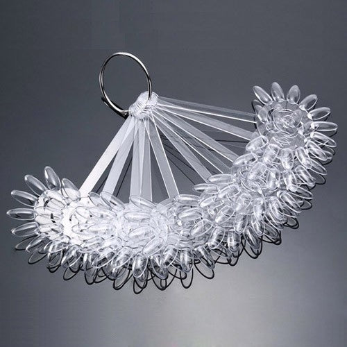 10 Flower Display Of 12 Tips , 10 in a Ring Clear PD111CL