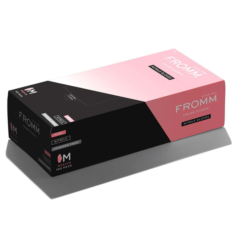 FROMM Pink Nitrile Glove Powder Free 100Pk Medium F9131