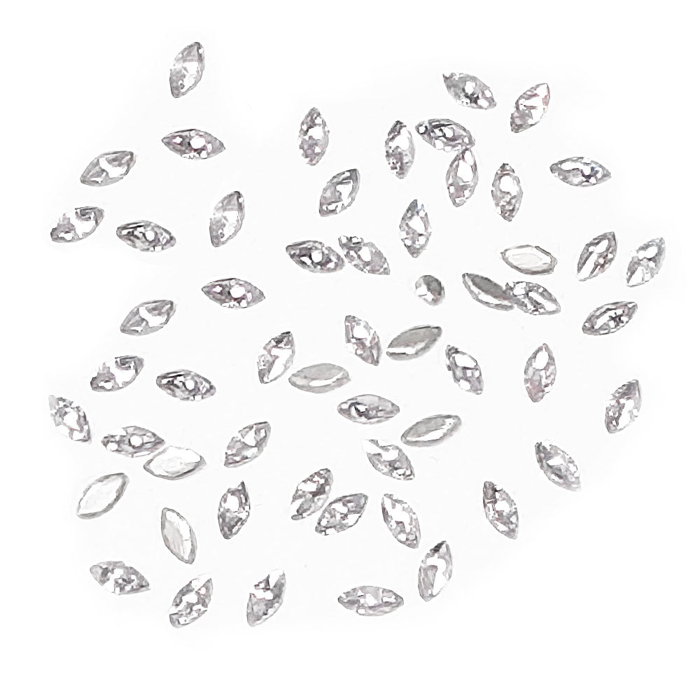 Mini Rhombic Diamonds Nails Gemstones 100pcs 15316