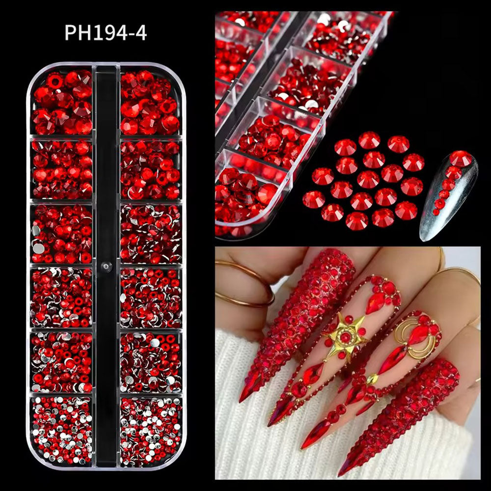 Clear Crystal Diamond Gems Nail Rhinestones Mixed 16821