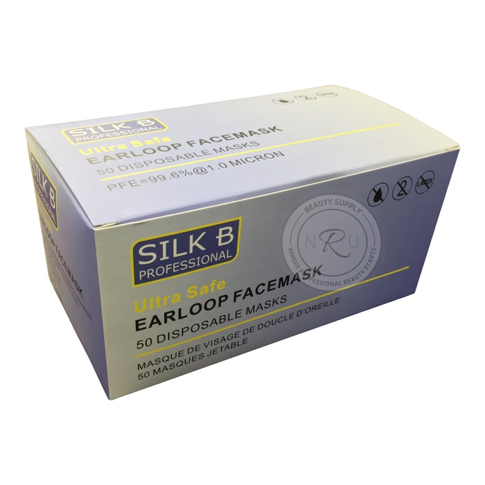 Silk B Ultra Safe Earloop Facemask 50 pcs 25968 FM