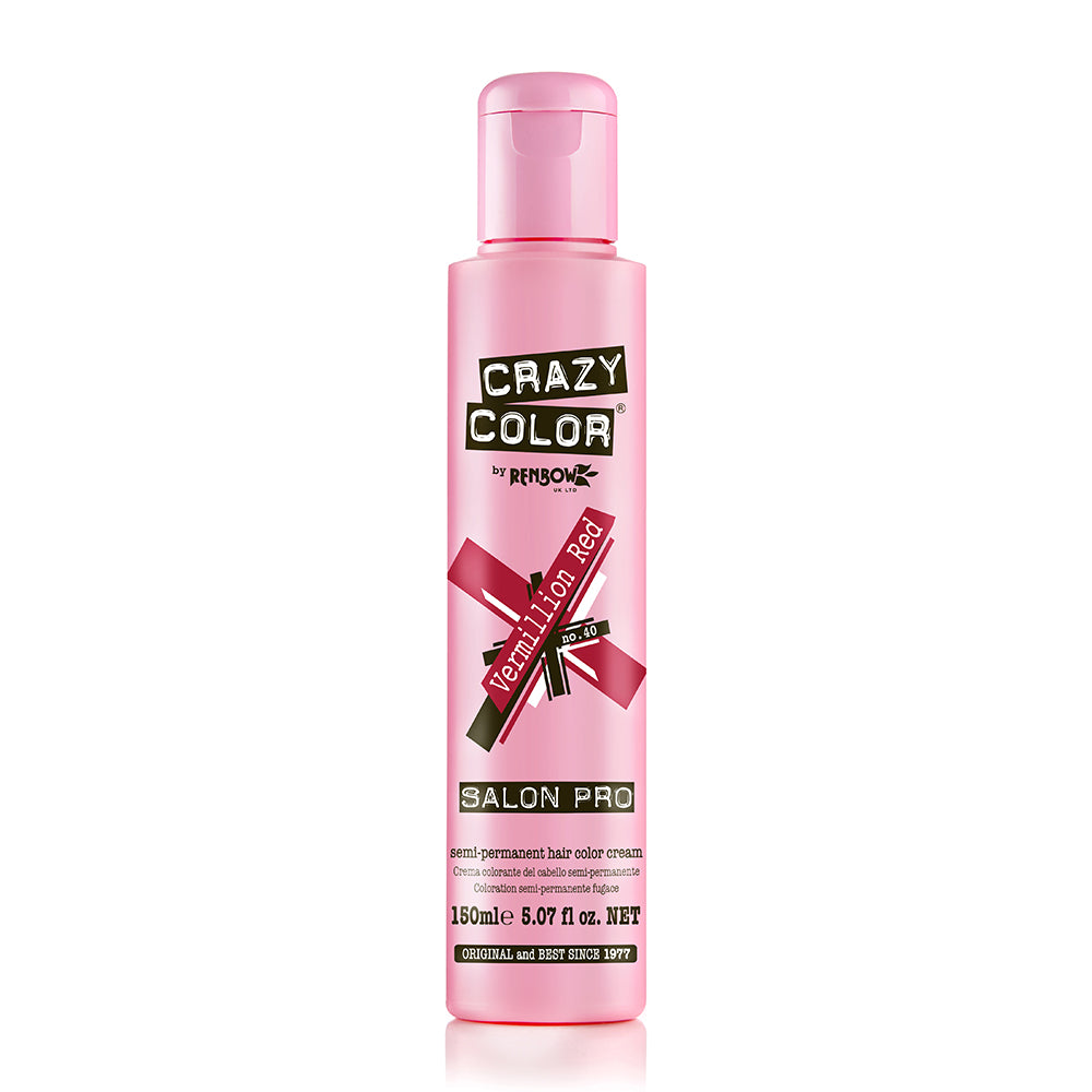 Crazy Color Hair Color Cream 40 Vermillion Red 5.07oz 003500