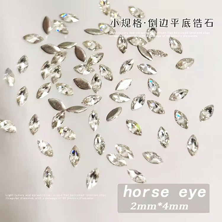 Mini Rhombic Diamonds Nails Gemstones 100pcs 19220
