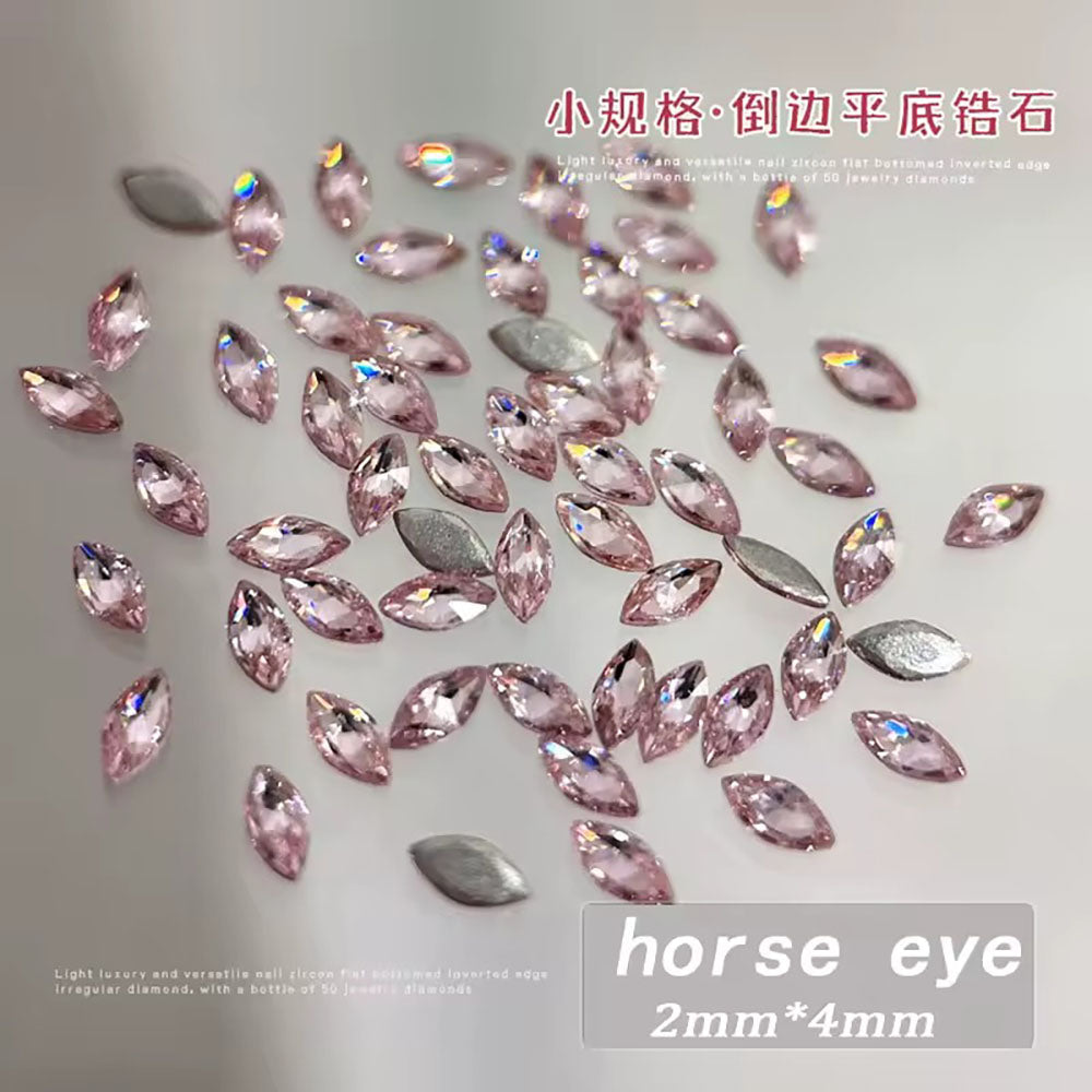 Mini Rhombic Diamonds Nails Gemstones 100pcs 19220