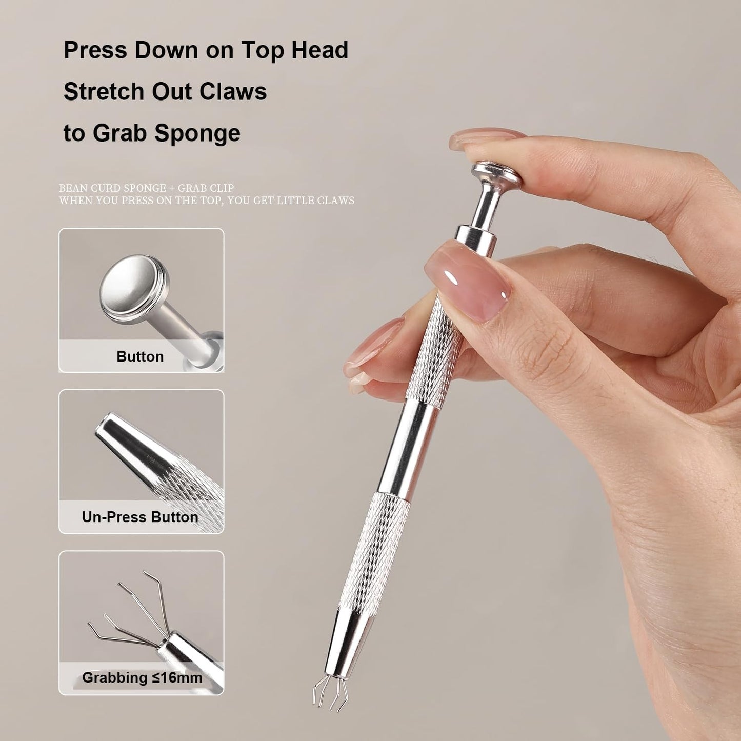 Multifunctional Stainless Steel Nail Tweezer Clip 19334