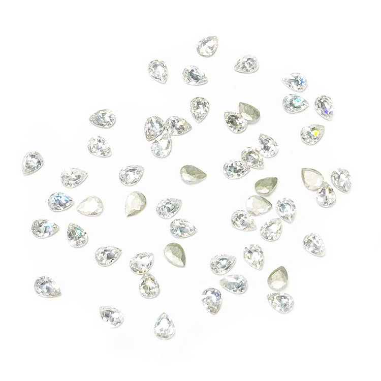 Mini Rhombic Diamonds Nails Gemstones 100pcs 20620