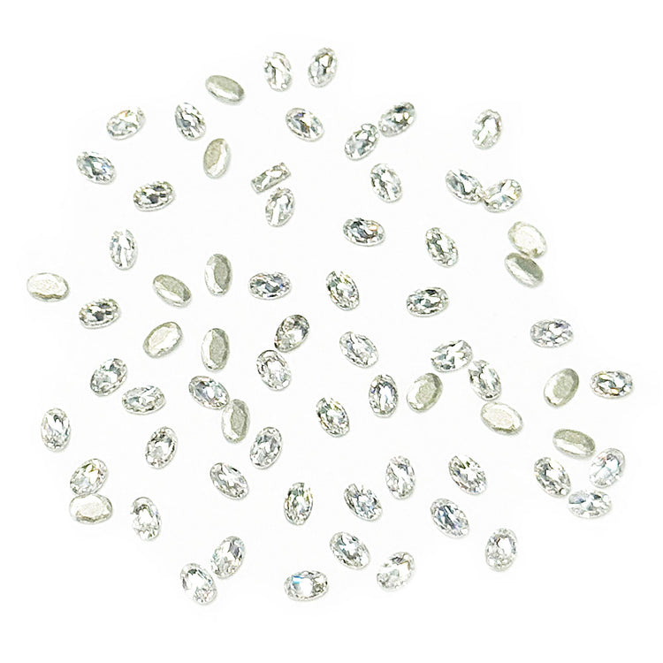 Mini Rhombic Diamonds Nails Gemstones 100pcs 20781