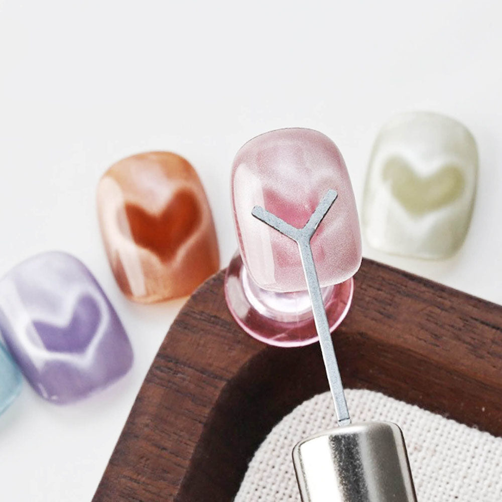 3D Heart Shaped Cat Eye Nail Magnet Set 25915