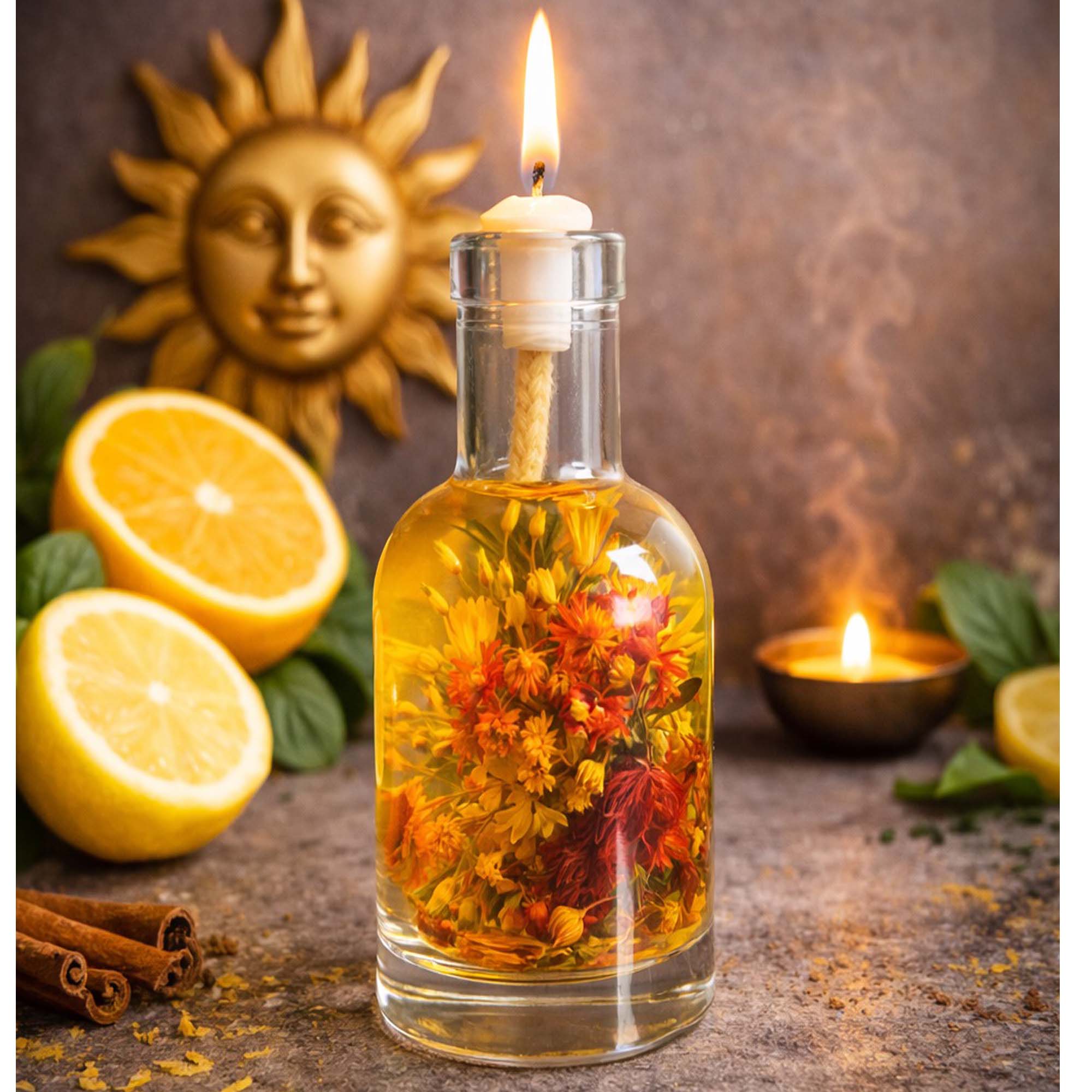 Logos Oil Candle 6 oz  - The Sun 28135
